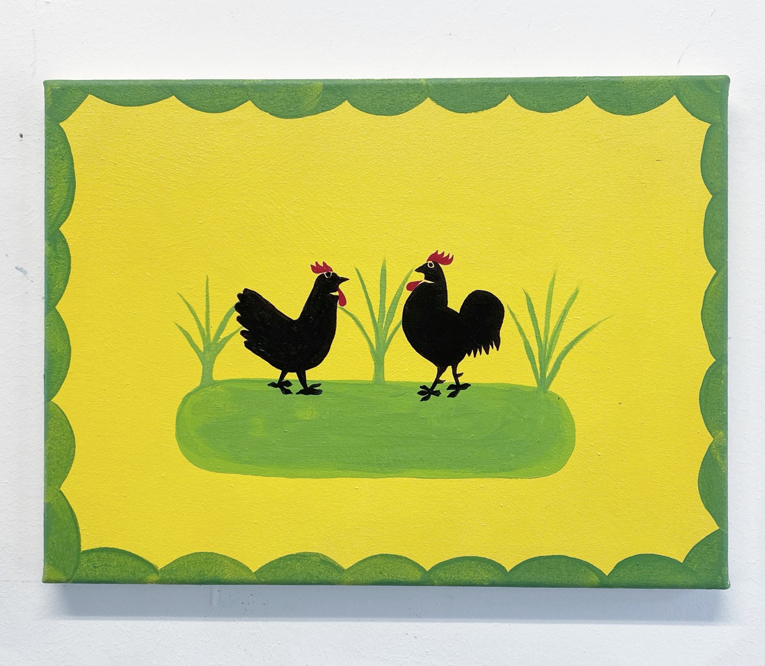 "Morgen scheint die Sonne", Acryl auf Leinwand, 30x40, 2024