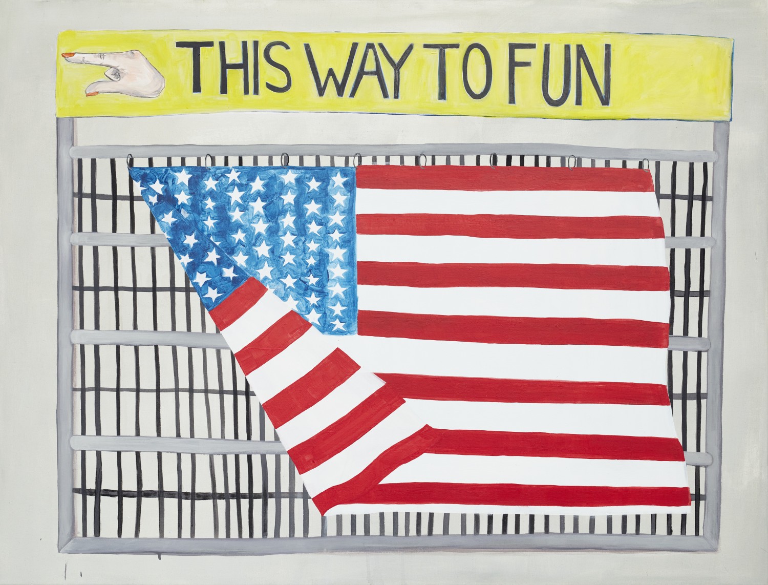 "THIS WAY TO FUN", Acryl auf Leinwand, 100x135, 2020